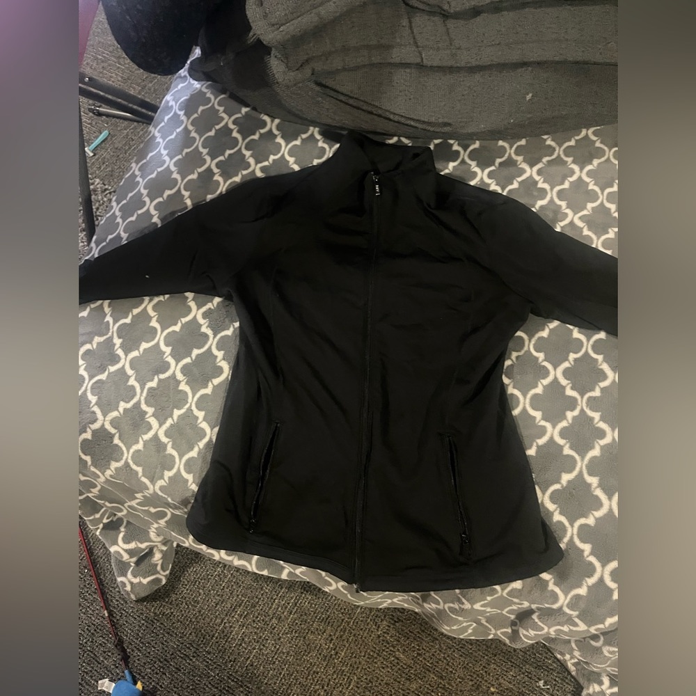 victoria’s Secret PINK active zip up black sweater